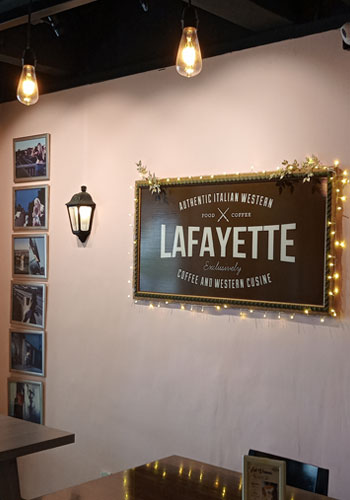 lafayette cafe plaque