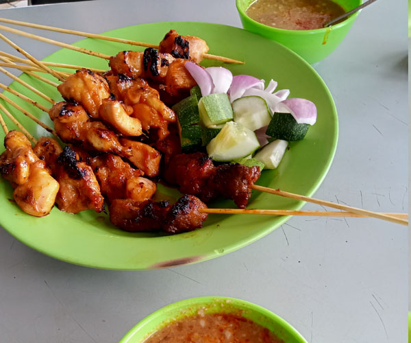 Goat and Chiken Satay