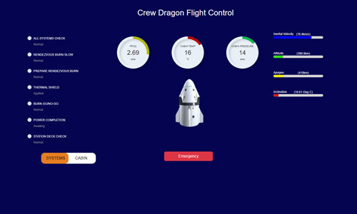 Dragon Crew Dashboard